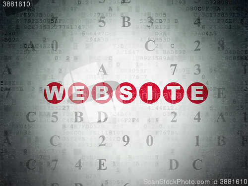 Image of Web development concept: Website on Digital Data Paper background