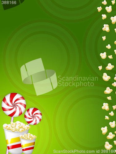 Image of candies and popcorn