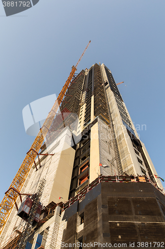 Image of building of skyscraper in Dubai city