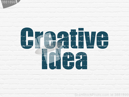 Image of Business concept: Creative Idea on wall background