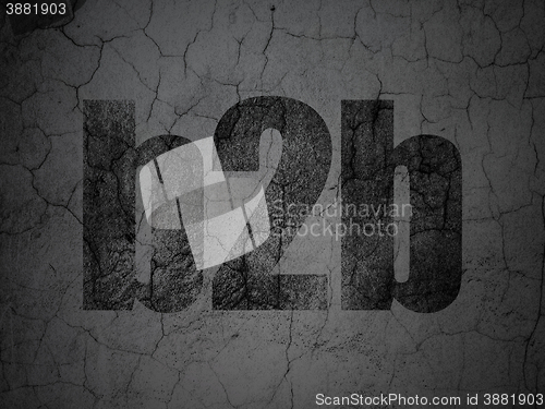 Image of Business concept: B2b on grunge wall background