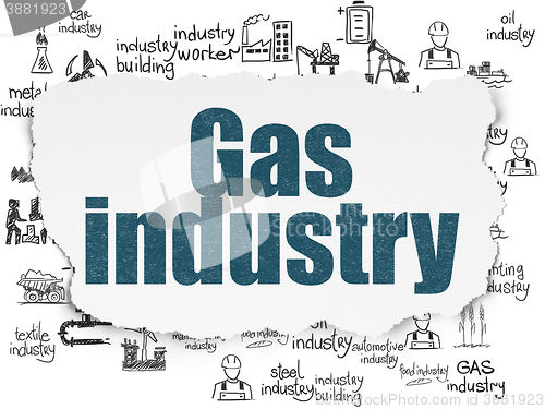 Image of Industry concept: Gas Industry on Torn Paper background