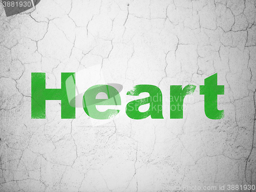 Image of Healthcare concept: Heart on wall background