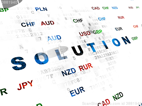 Image of Business concept: Solution on Digital background