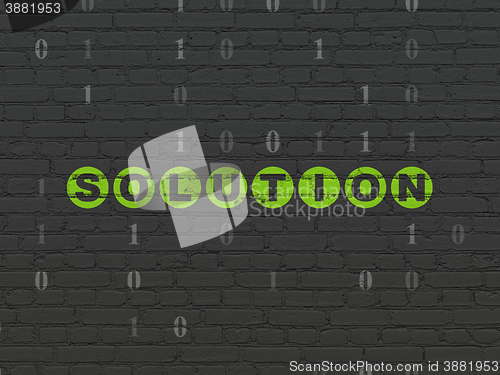 Image of Business concept: Solution on wall background
