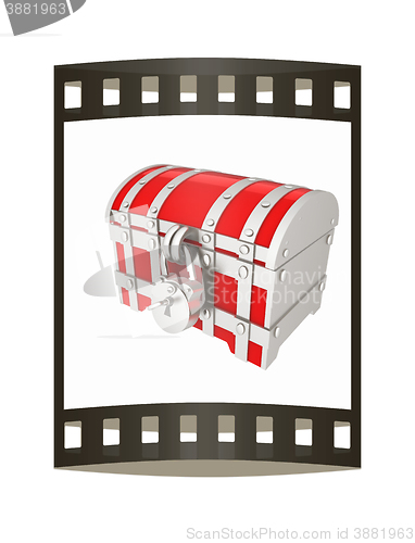 Image of cartoon chest. The film strip