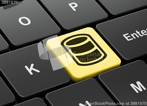Image of Software concept: Database on computer keyboard background