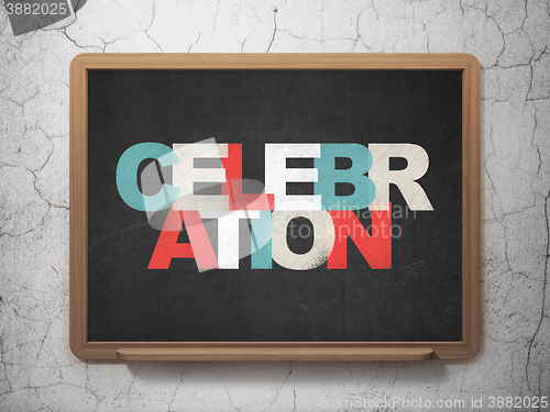 Image of Holiday concept: Celebration on School board background