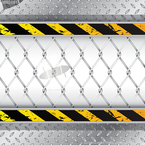 Image of Industrial background with wired fence