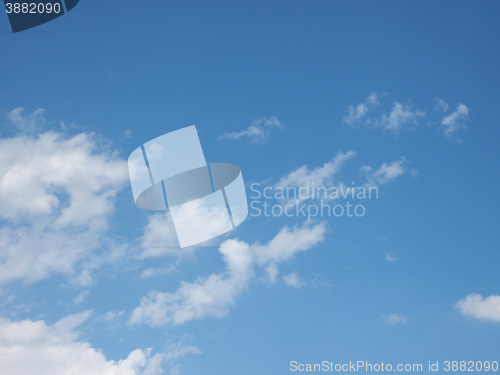 Image of Blue sky with clouds background
