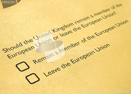 Image of Brexit referendum in UK