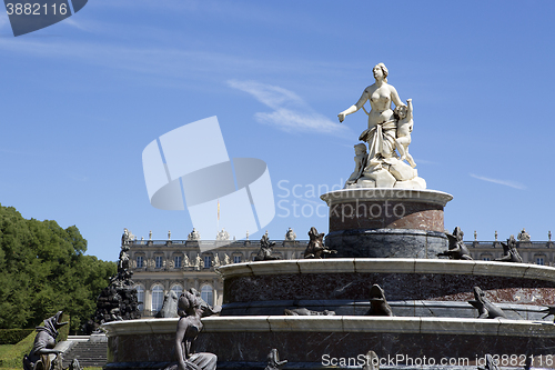 Image of Statue of Latona fountain at Herrenchiemsee in Bavaria, Germany