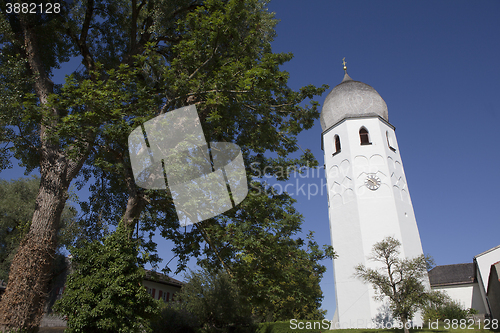 Image of Dome of Benedictine monastery Frauenchiemsee in Bavaria, Germany