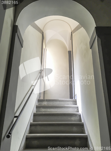 Image of Ancient stairway with sunlight