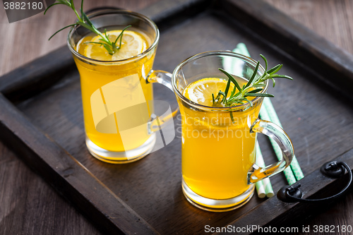 Image of Homemade lemonade with rosemary