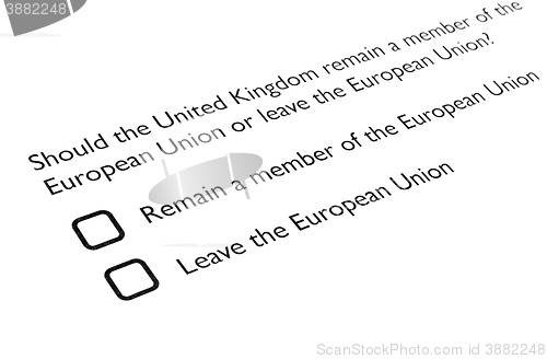 Image of Brexit referendum in UK