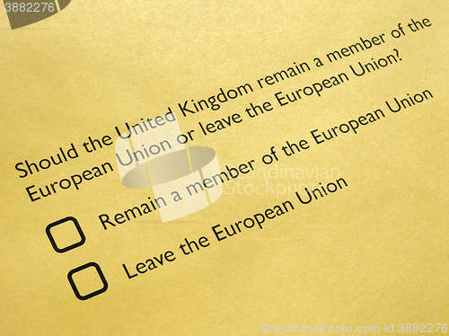 Image of Brexit referendum in UK