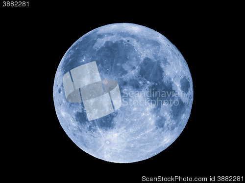 Image of Full moon seen with telescope