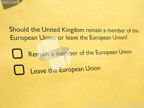 Image of Brexit referendum in UK