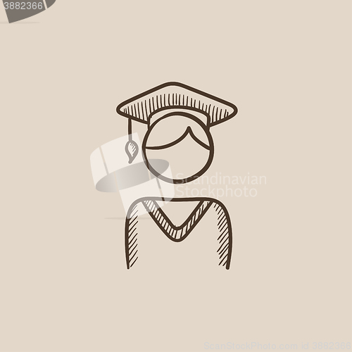 Image of Graduate sketch icon.