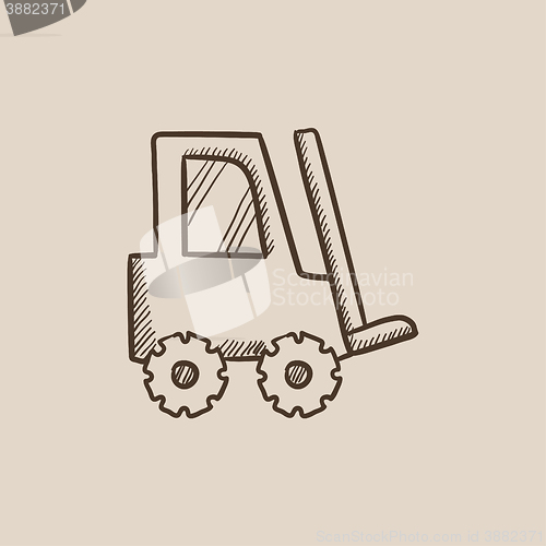 Image of Forklift sketch icon.