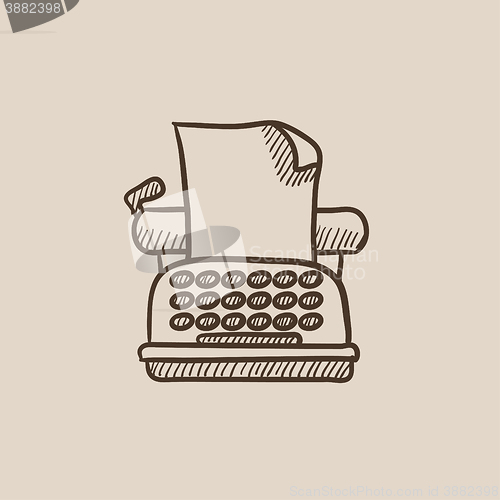 Image of Typewriter sketch icon.