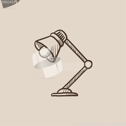 Image of Table lamp sketch icon.