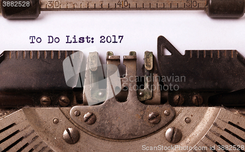 Image of Vintage typewriter  - To Do List 2017