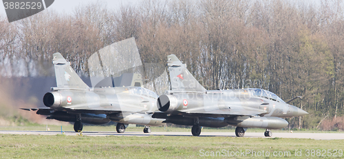 Image of LEEUWARDEN, NETHERLANDS - APRIL 11, 2016: French Air Force Dassa