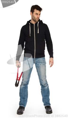 Image of Robber with red bolt cutters