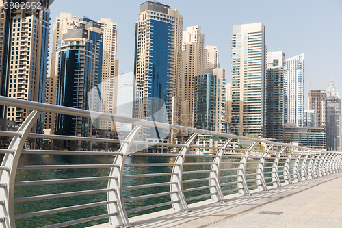 Image of Dubai city business district and seafront