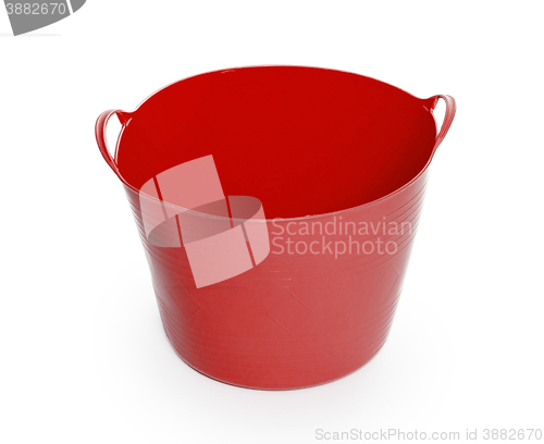Image of Red color plastic basket