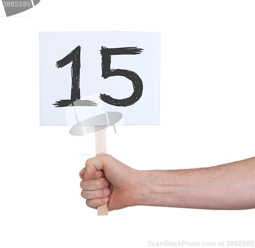 Image of Sign with a number, 15