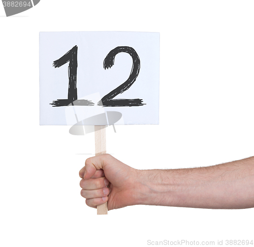 Image of Sign with a number, 12