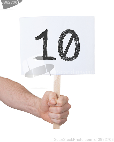 Image of Sign with a number, 10