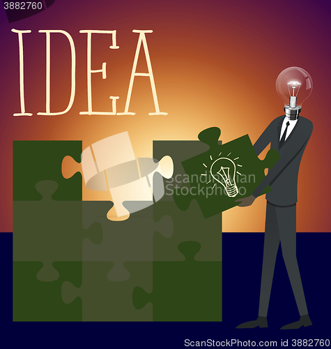 Image of Vector Flat Business Concept Right Solution