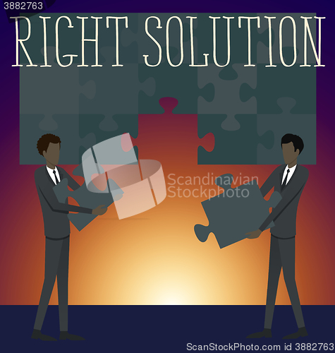 Image of Vector Flat Business Concept Right Solution