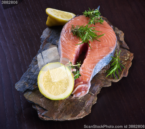 Image of Raw Salmon Steak