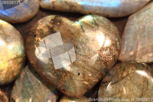 Image of heart labradorite mineral background