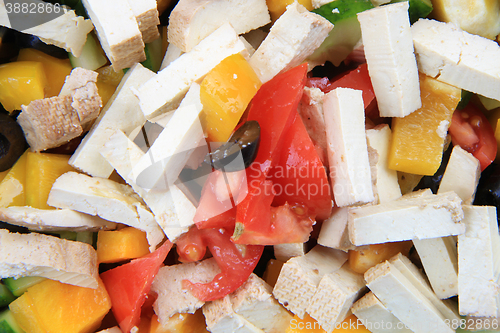 Image of tofu salad background