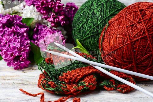 Image of Balls of yarn for knitting