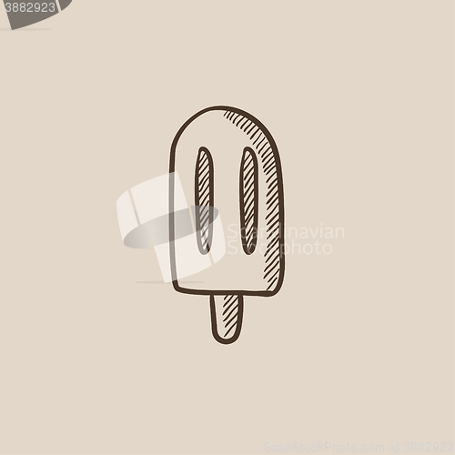 Image of Popsicle sketch icon.