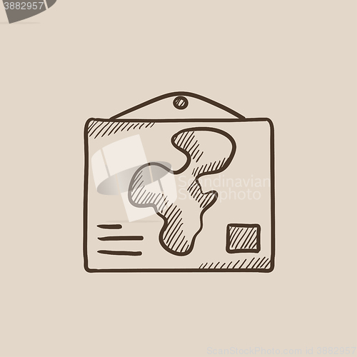 Image of World map sketch icon.