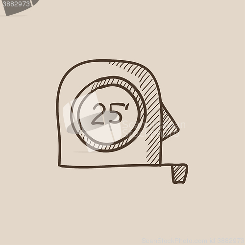 Image of Tape measure sketch icon.