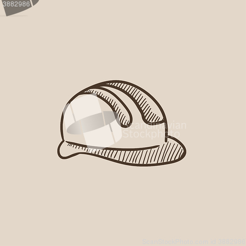 Image of Hard hat sketch icon.