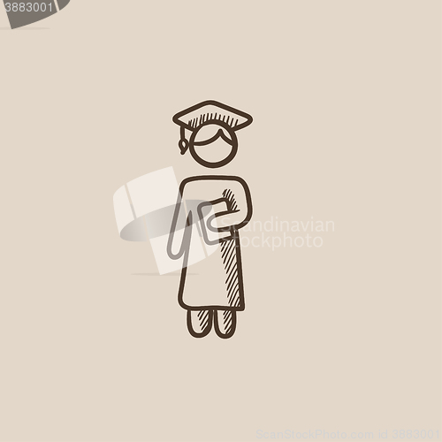 Image of Graduate sketch icon.