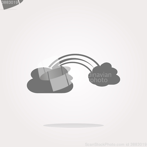 Image of vector Abstract cloud web background isolated on white. Web Icon Art. Graphic Icon Drawing