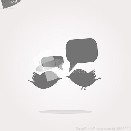 Image of vector internet web icon with bird family and cloud sign. Web Icon Art. Graphic Icon Drawing