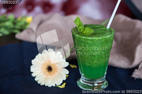Image of Healthy organic green smoothie