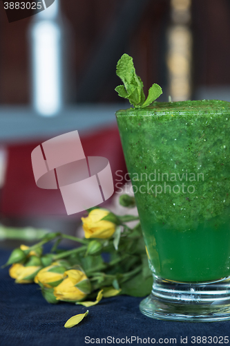 Image of Healthy organic green smoothie